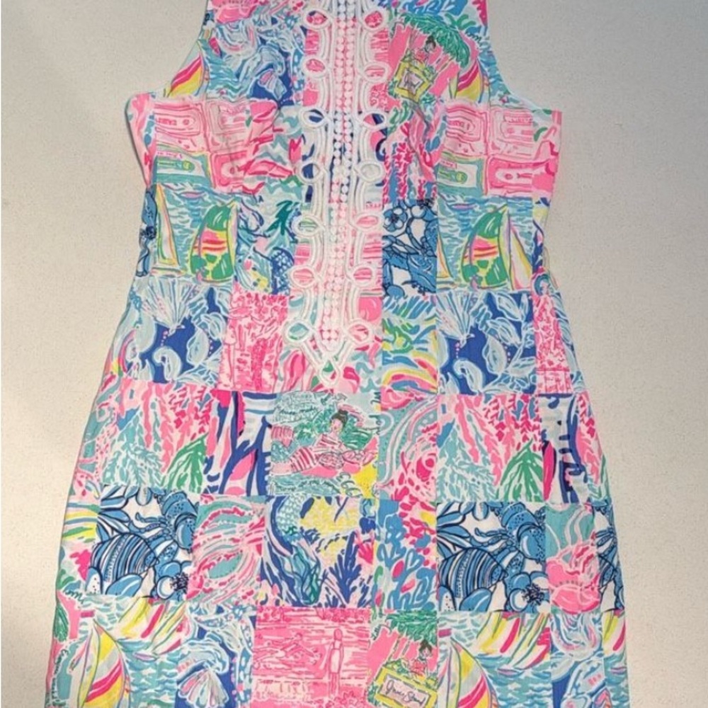 Lilly Pulitzer Colorful Patchwork Midi Dress